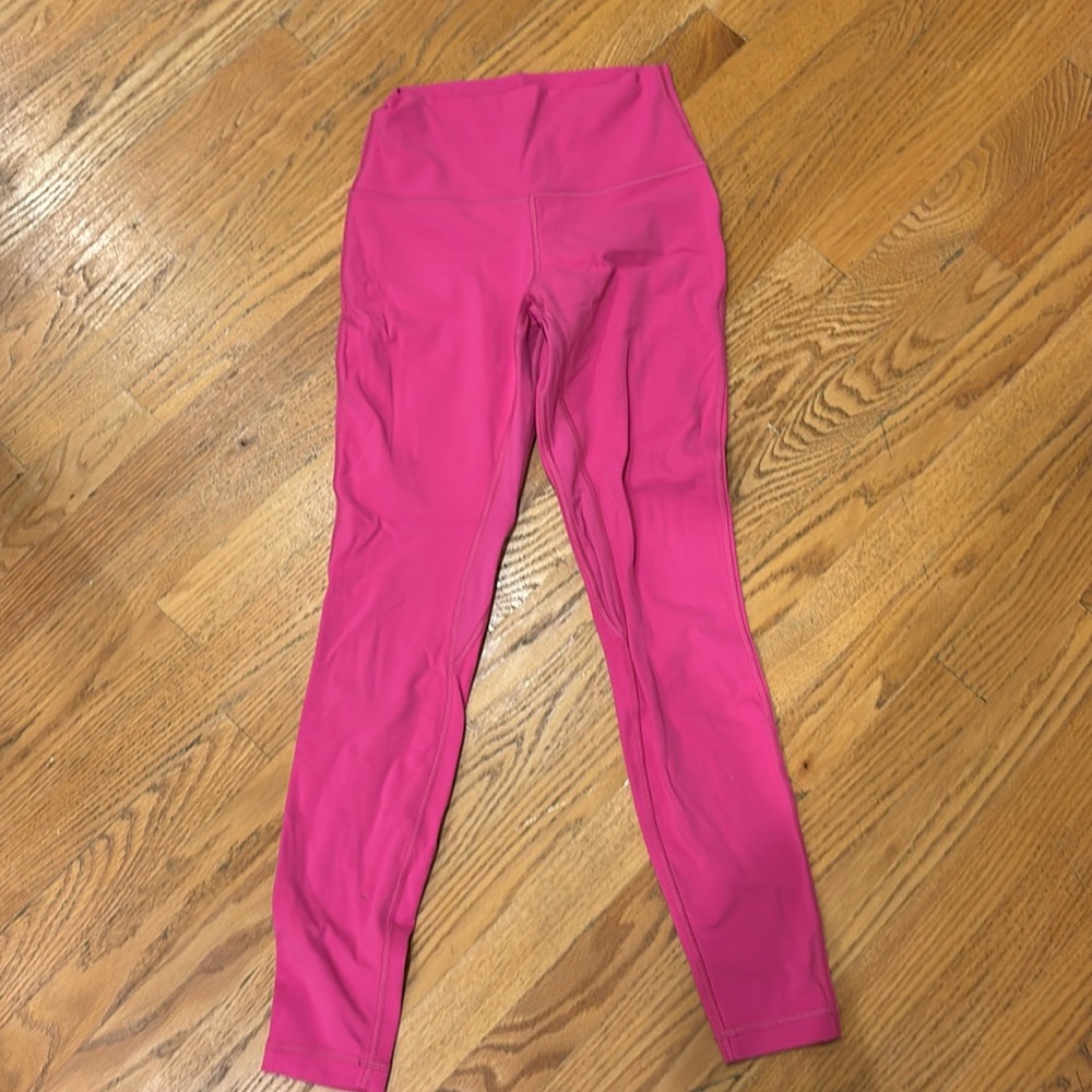 Like new hot pink size 6 lululemon leggings
